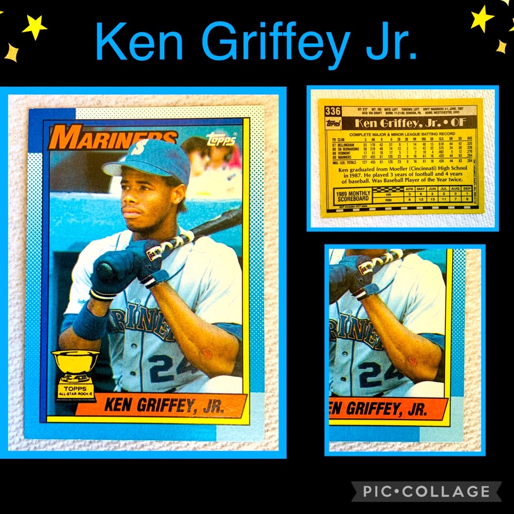 •⚾️❗️Rare ❗️⚾️ Ken Griffey Jr. Seattle Mariners Error Topps Baseball Card #336•